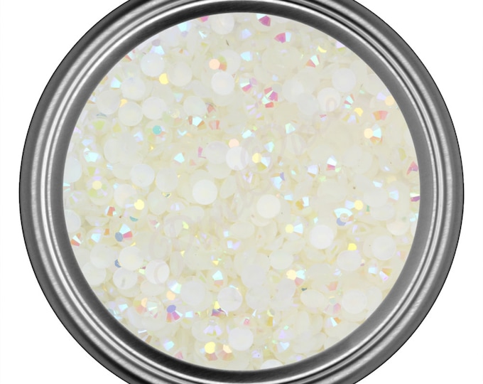 AB White Rhinestone Acrylic Resin 2mm 3mm 4mm 5mm 6mm nail art decoration diy