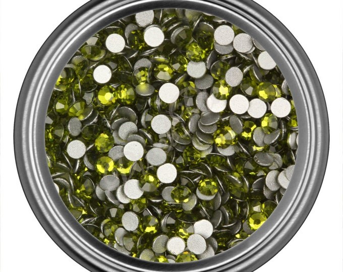 Olive Green Glass Crystal Swarovski Round Rhinestone 2MM 3MM 4MM 5MM