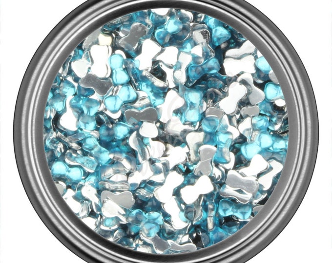 Blue Bow Rhinestone Gems Flat Back Face Art Nail Art Scrapbook Phone Decoration 3mm