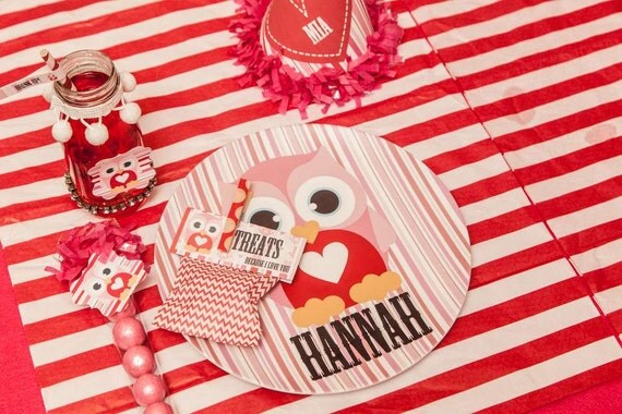 Love Owl M2M Personalized Name Plate, Children's Melamine Cake Plate Il_570xn