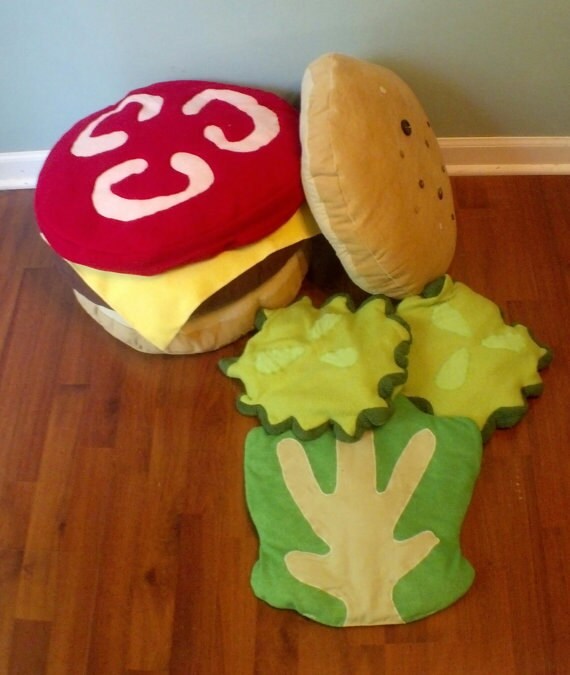 giant burger pillow