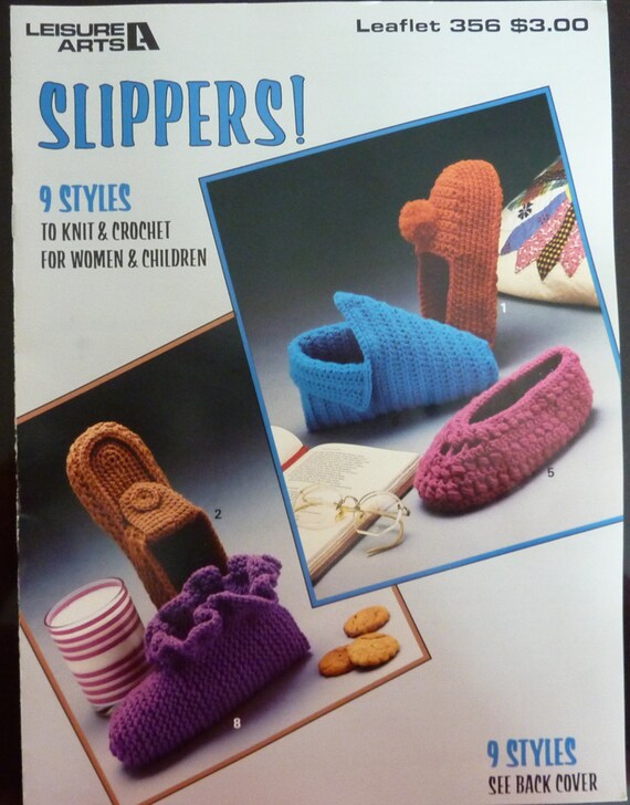 Vintage Leisure Arts 1985 Knitting and Crochet Book for