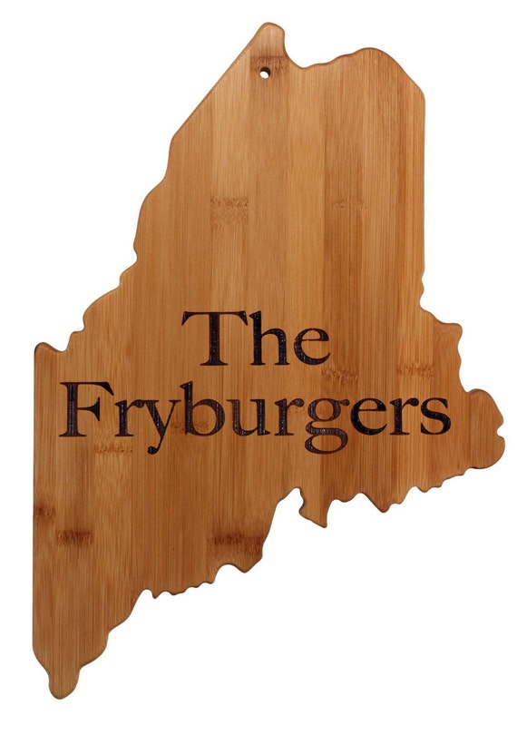 Maine State Shaped Cutting Board Personalized by AestheticWood