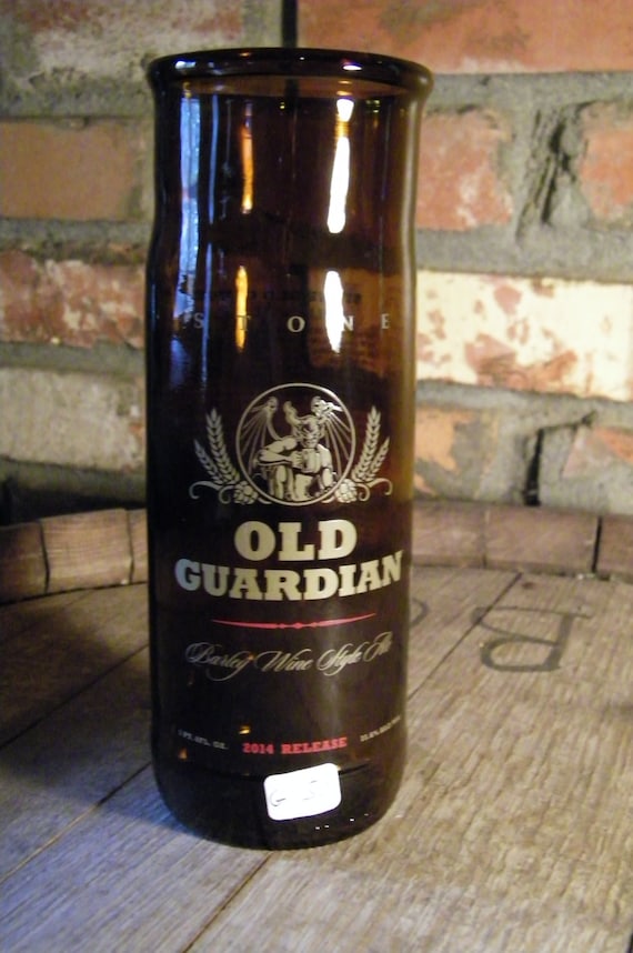 Hand Blown Large 22 Oz Beer Bottle Glass by totalyrecycledglass