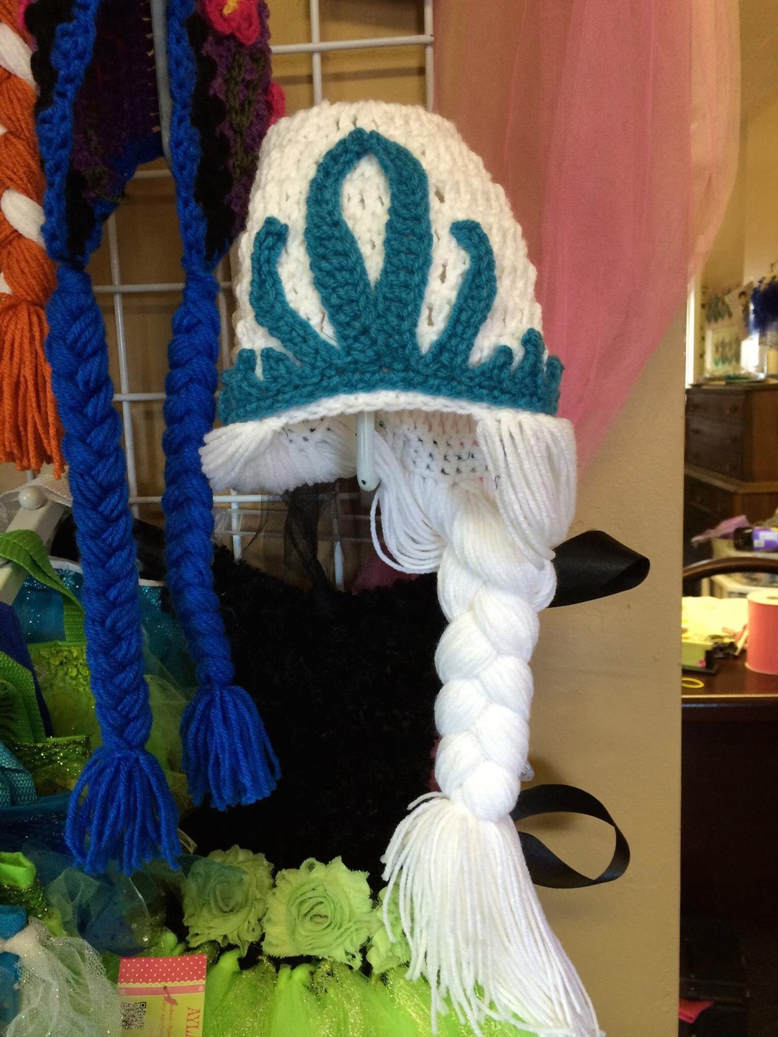 Disney Frozen Knit Hats, Choose for Elsa or Anna hat designs, Elsa Hat, Anna Hat, Inspired by Disney's Frozen