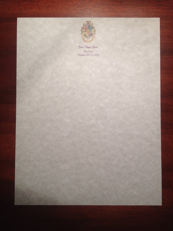 Items similar to Custom Harry Potter Hogwarts Letterhead Stationery on Etsy