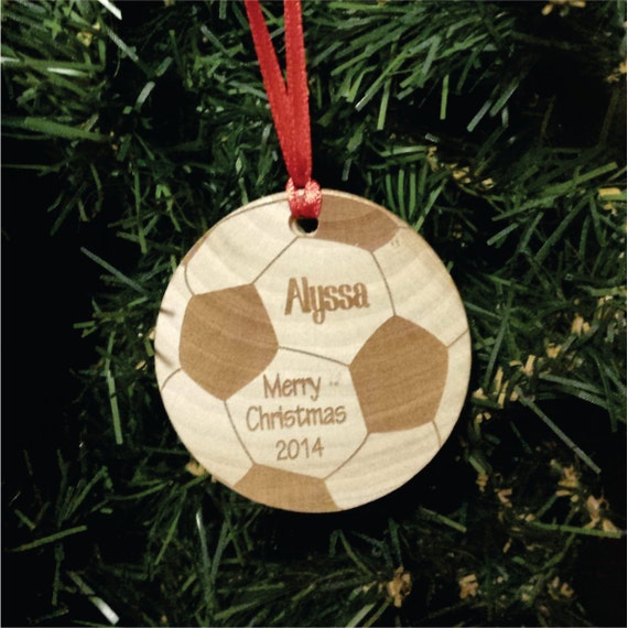 round wooden christmas ornament sports themed engraved round wooden christmas ornament sports themed engraved