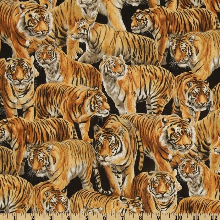 Bengal Tigers Fabric by FabriQuilt Sold per Fat Quarter for