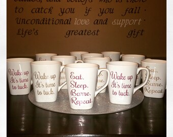 Eat Sleep Barre Repeat || Wake Up || Barre Mug || Coffee Mug || Barre || Fitness || Pure Barre || Studio Barre