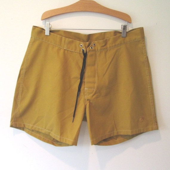 60's NOS HANG TEN Board Shorts Harvest Gold California