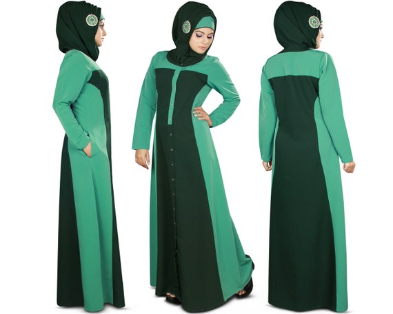 Open Front Jilbab de MyBatua femmes Dual Color Abaya burqa