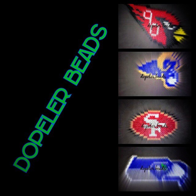 NFL NFC West Perler Beads Cardinals Rams by BelleBokalBijoux