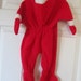 Vintage 1978 - Red and White Snowsuit - Warm fleece