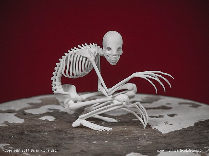 The Rake Skeleton 3D Print Taxidermy Sculpture