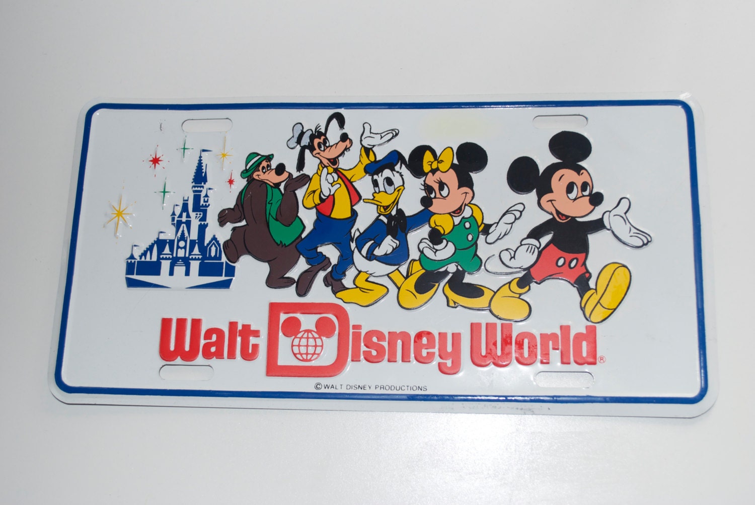 Walt Disney World License Plate Mickey Minnie Daffy Goofy