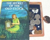 Secret Compartment Wood Box Added To Nancy Drew Book Secret of Old Clock - Add A Matching Note Card and Journal - Made To Order