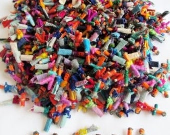 100 / 500 / 1000 lots of Individual Mayan Guatamala Worry Dolls - Loose Assorted - Handmade in Guatemala - Fair Trade Free Shipping