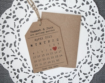 Wedding Save The Date - Rustic, Heart, Calendar Style, Tag Style Save The Date