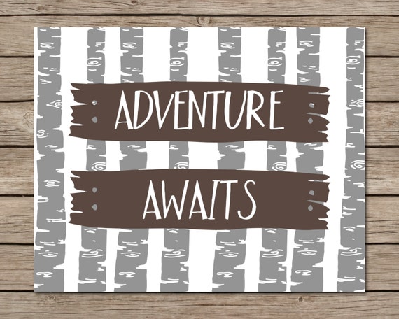 Adventure Awaits Printable INSTANT DOWNLOAD Printable