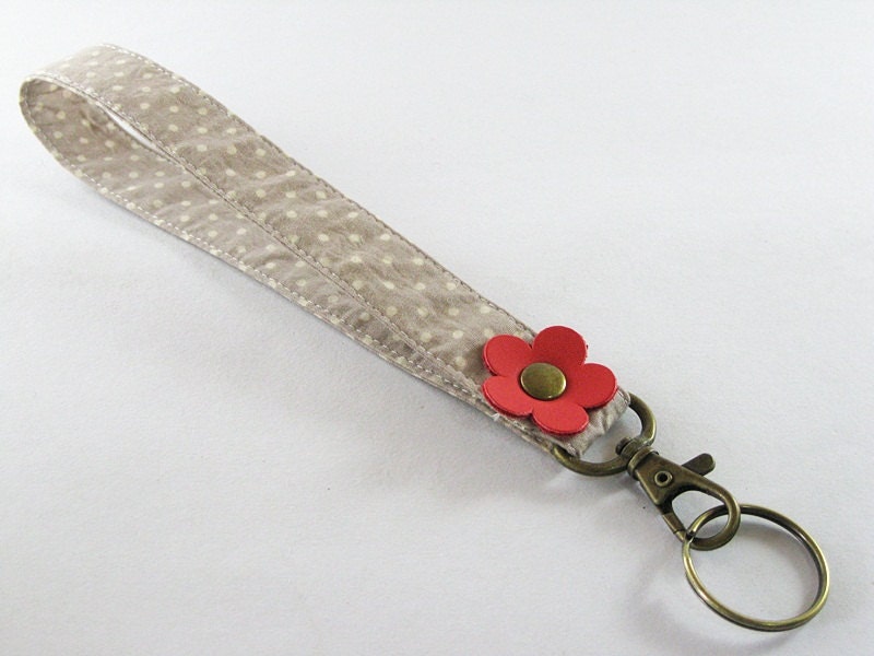 Long Fabric Key chain Fabric Wristlet Key Fob Fabric