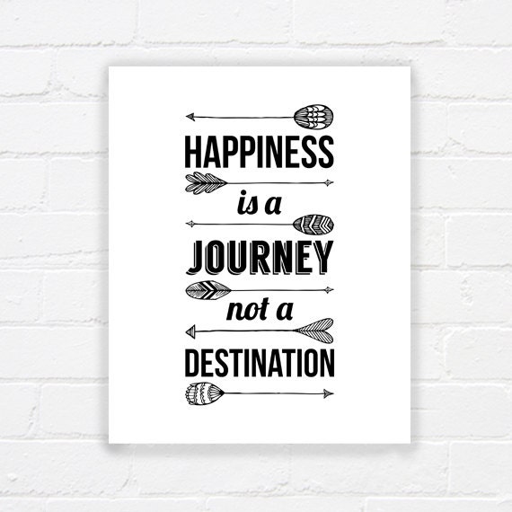 Happiness is a journey happiness quote printable by WhereisAlex