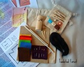 DIY Waldorf Inspired Native American Doll Kit ~ Peg Doll Kit ~ Handwork Activity ~ Kids Craft ~ No Sew/Low Sew Kit ~ Make Your Own Peg Doll