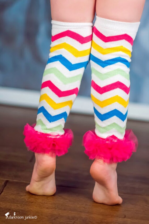 Toddler Girls Baby Leg Warmers Rainbow by ChildrensCandyKC