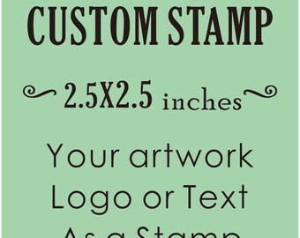 Custom Stamp, Custom Logo Stamp, Wedding Stamp, Business Card Stamp,custom return address stamp, Craft 2.5x2.5inches