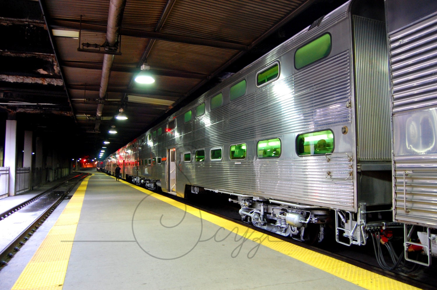 chicago-art-print-metra-rail-bnsf-train-photo