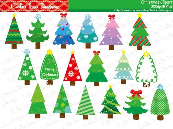 happy christmas tree free clipart