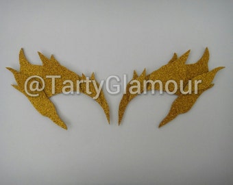 Poison Ivy Gold Glitter Eyebrows, Poison Ivy Eyemask, Mask, Eyebrows, Cosplay, Poison Ivy Costume, Comic Con, Halloween