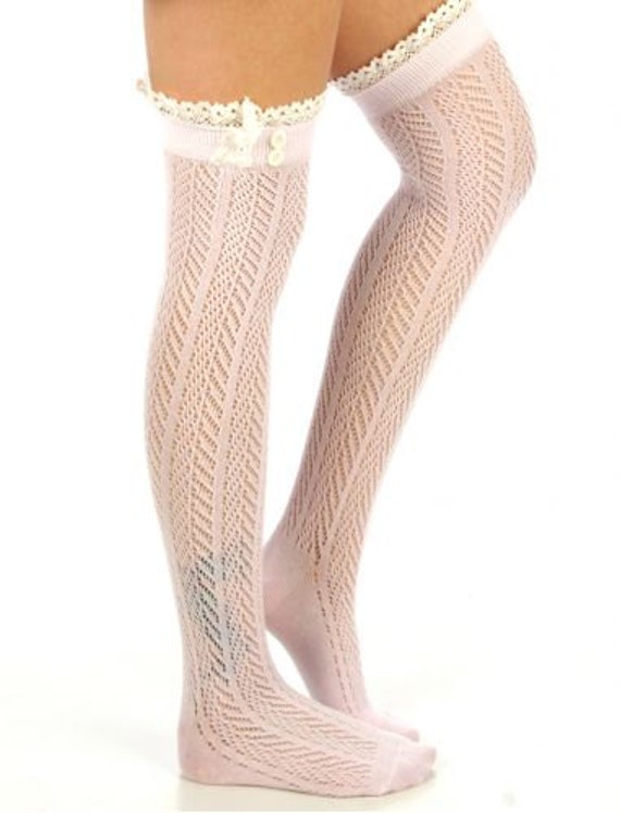 over the knee lace stockings
