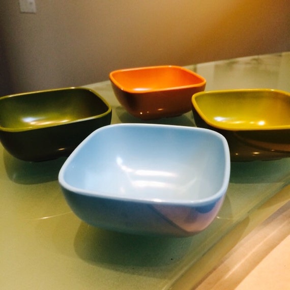 Prep Bowl Set Melamine Square Small Kitchen Bowls by ACertainFeel