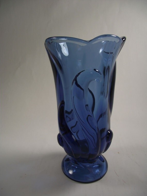 Cobalt Blue Fenton Lily of the Valley Vase