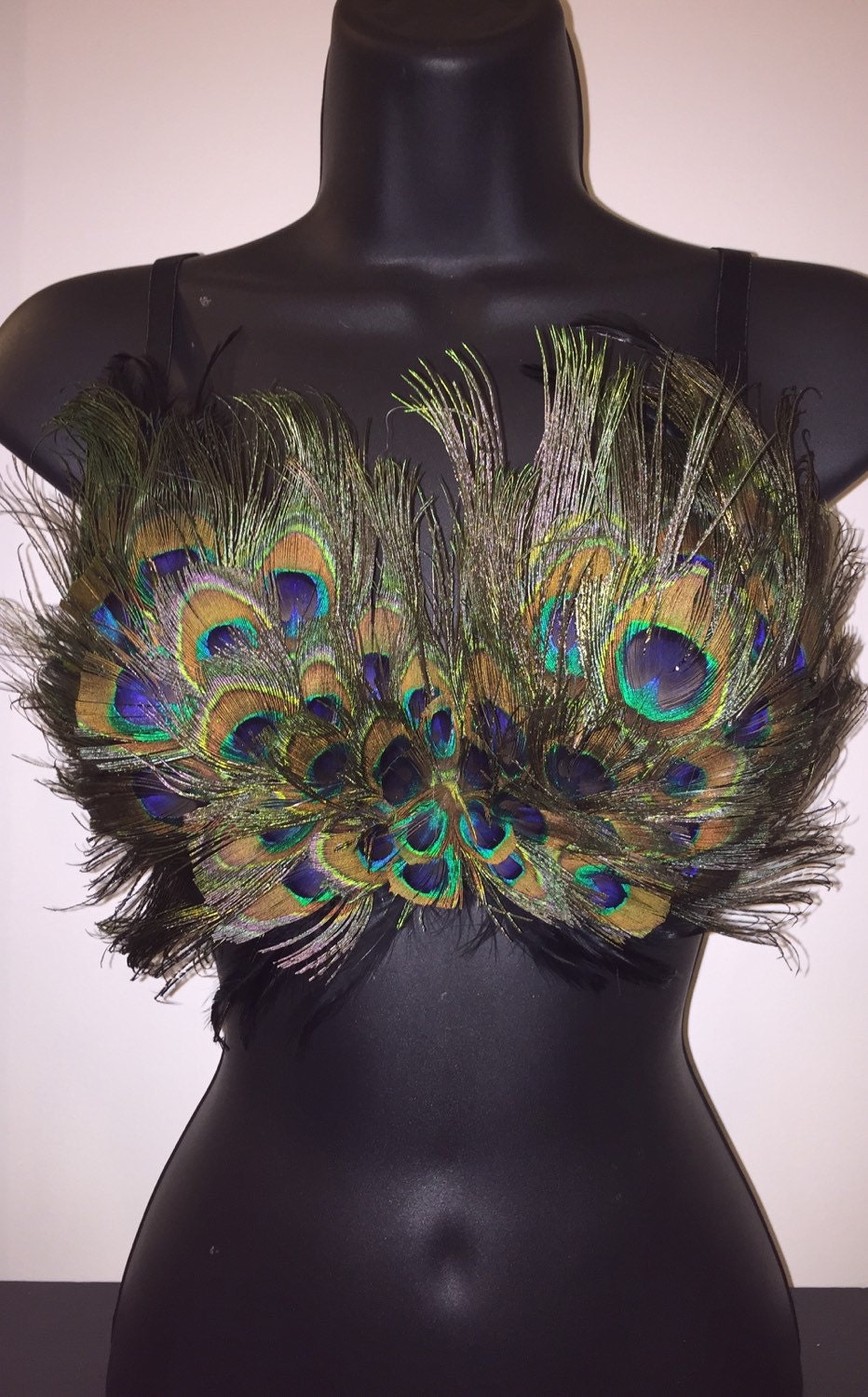 Women's peacock feather bra top edc edm by RaveWonderlandStore