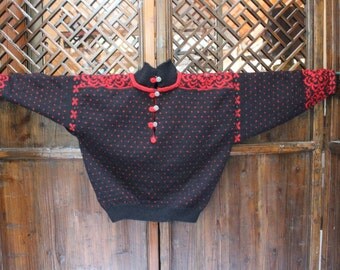 Dale of Norway Ski Sweater - Hand Knit - Medium, M 1980's