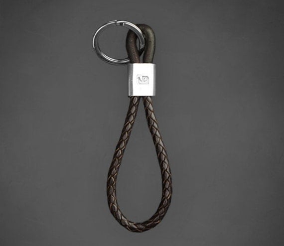 SOHOT Handmade Genuine Leather Alloy Bicycle Keychain