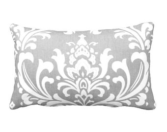 Items similar to Gray Damask Pillows-Set of two on Etsy