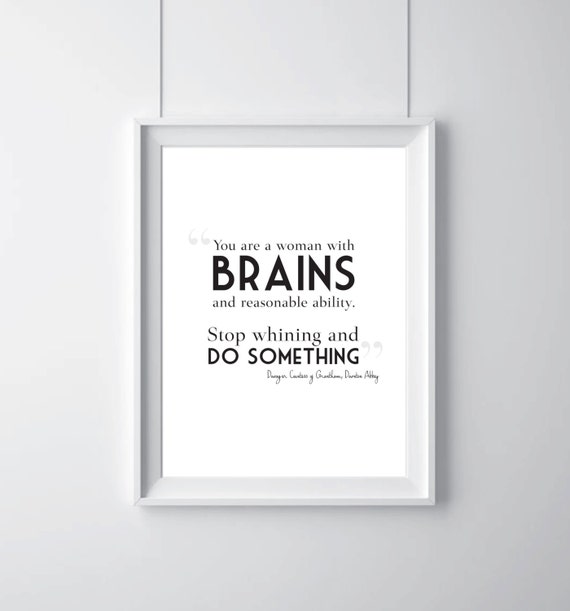 Typographical Downton Abbey quote word poster wall by ...