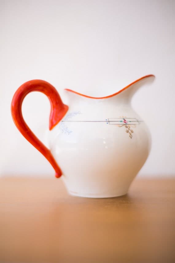 Vintage china milk pitcher Small vintage jug by MYpetitVINTAGE