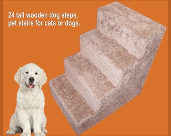 24 inches tall wooden dog steps pet stairs by usecommerce on Etsy