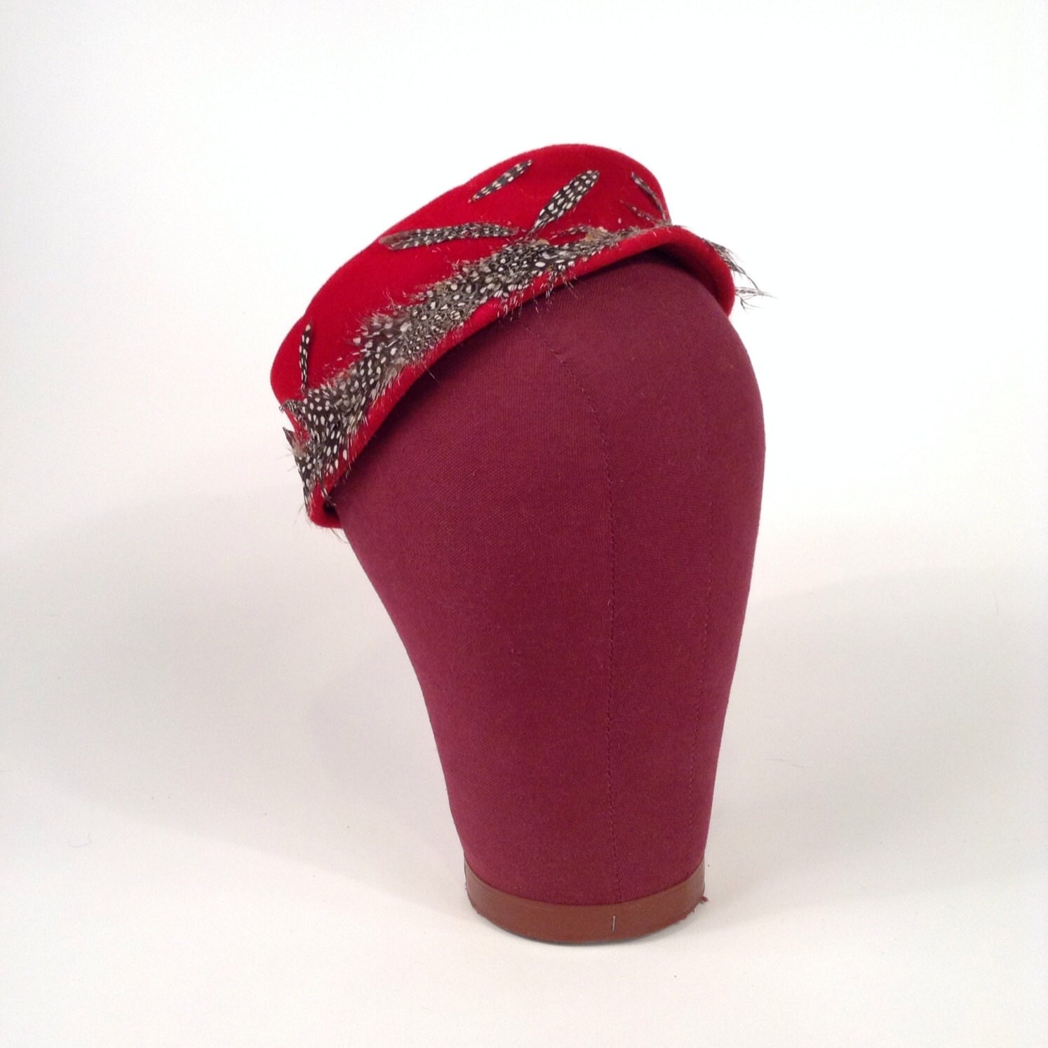red velvet bucket hat
