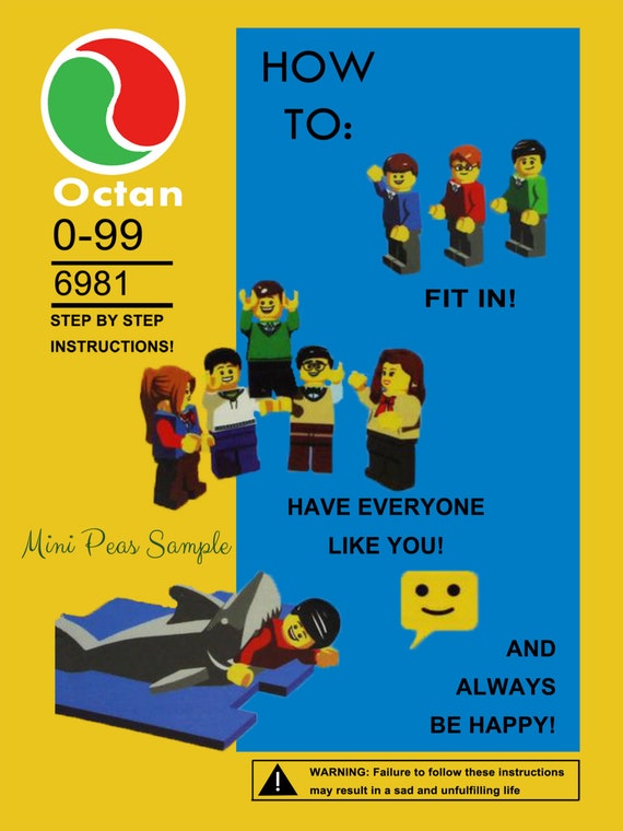 Digital Download Lego Movie' Emmet's Instruction Card by MiniPeas