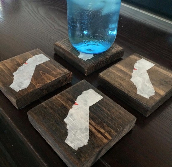 Custom made reclaimed wood drink coasters by EReclaimedCreations