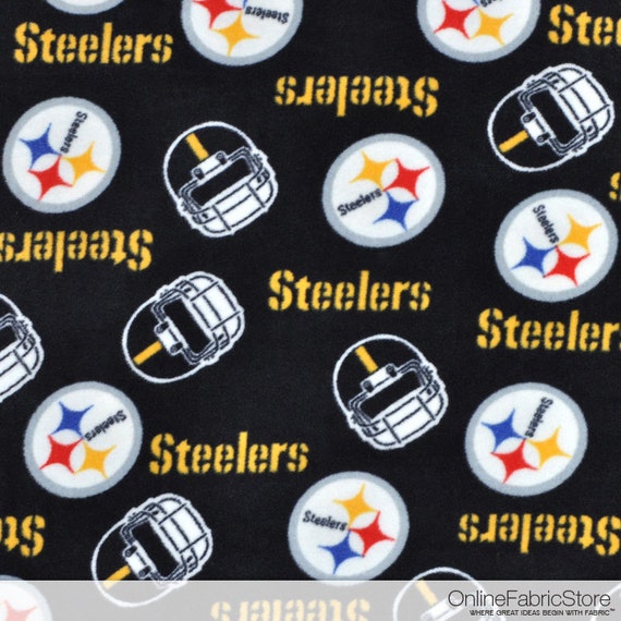 Pittsburgh Steelers NFL Fleece Fabric by by OnlineFabricStorenet