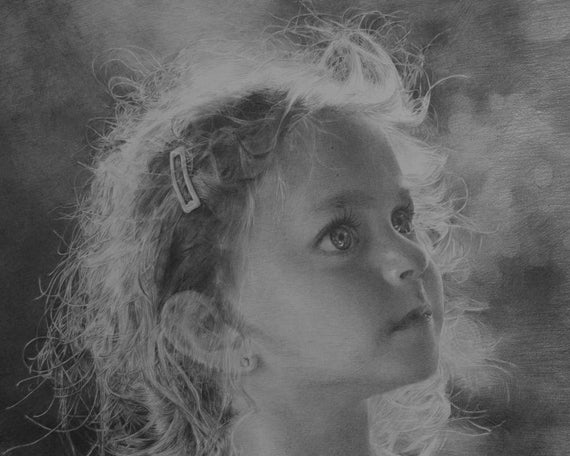 Original original drawing portraitCustom pencil sketch