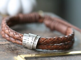Tan Scroll Tie Bracelet - mens leather bracelet, brown leather bracelet, gift for boyfriend, gift for husband, graduation gift