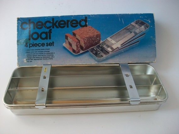 Vintage Battenburg Cake Divider Baking Pan Bakeware Checkered