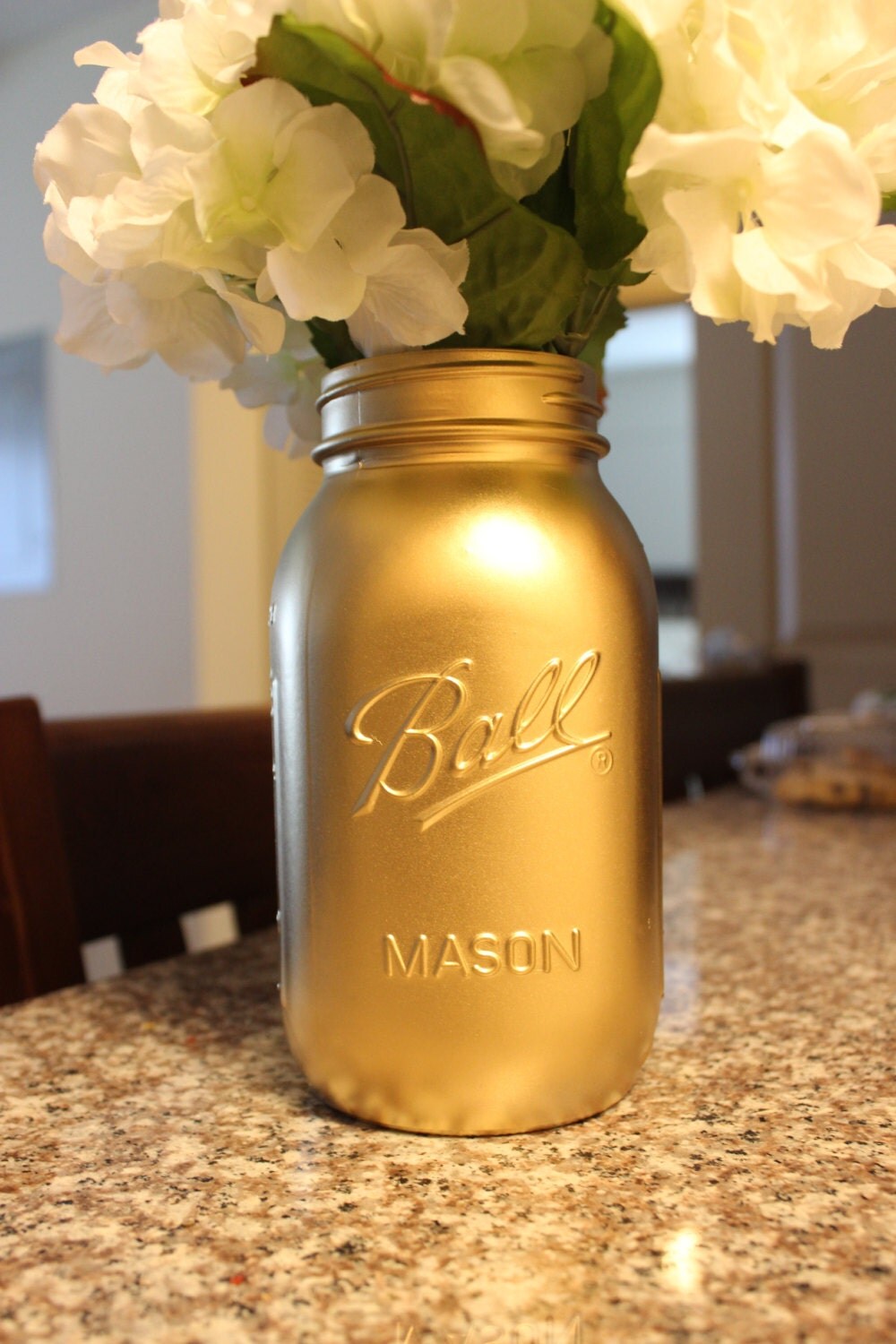 Gold Mason Jar Quart Sized