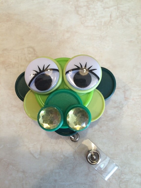 Gator Done med vial cap badge holder by CritterBadgeDesign